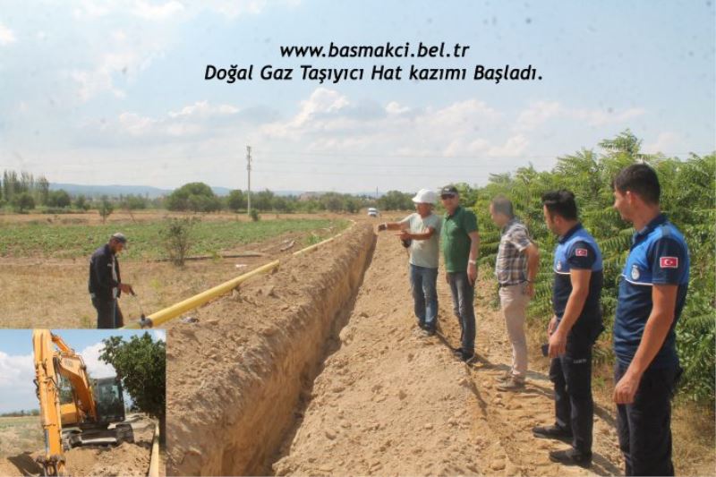 Doğal Gaz Taşıyıcı Hat Kazım Çalışmaları Başladı