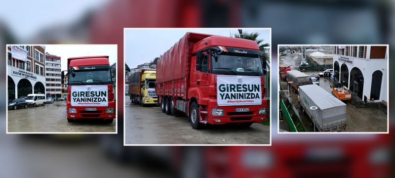DEPREM BÖLGELERİNE GİRESUN’DAN 3 TIR DOLUSU YARDIM MALZEMESİ YOLA ÇIKTI