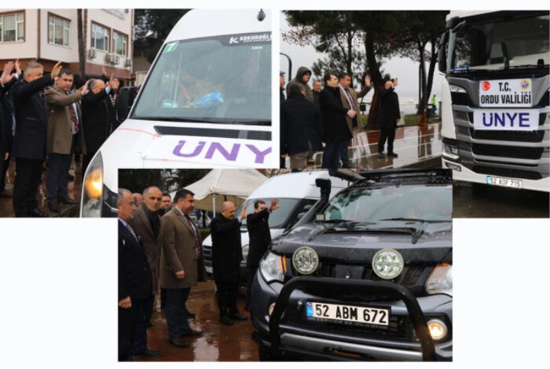 ÜNYE’DEN 4. YARDIM TIRI VE GÖNÜLLÜLER YOLA ÇIKTI