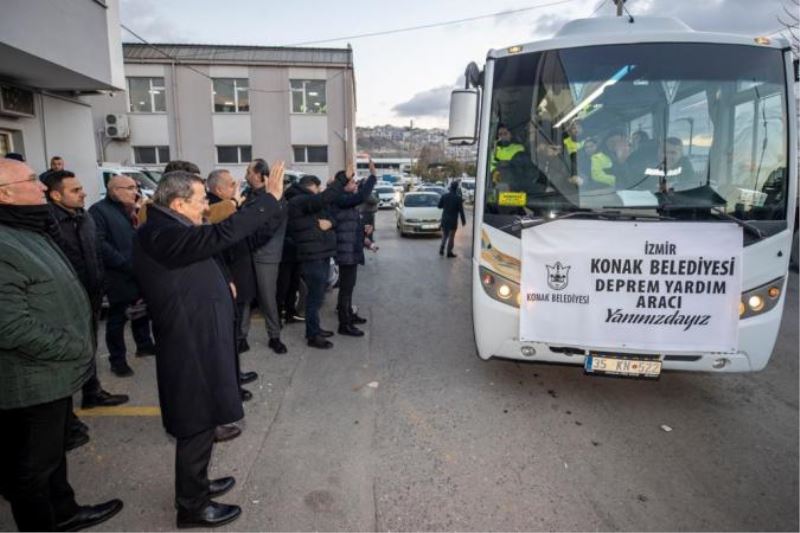 Konak’tan Hatay’a Yardım Konvoyu Yola Çıktı