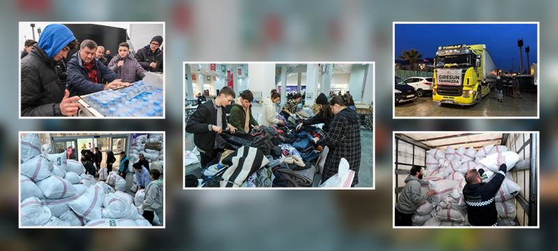 GİRESUN AFETİN YARALARINI SARMAK İÇİN TEK YÜREK OLDU