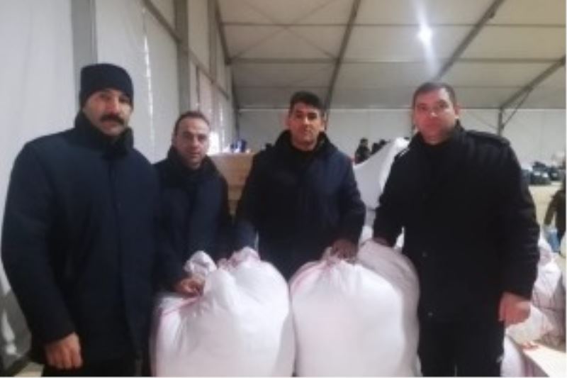 Belediyemiz Zabıta görevlilerinden Depremzedelere destek