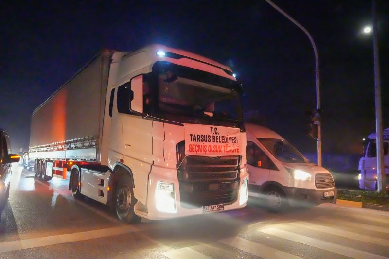 TARSUS BELEDİYESİ DEPREM BÖLGESİNE YARDIM ELİ UZATMAYA DEVAM EDİYOR