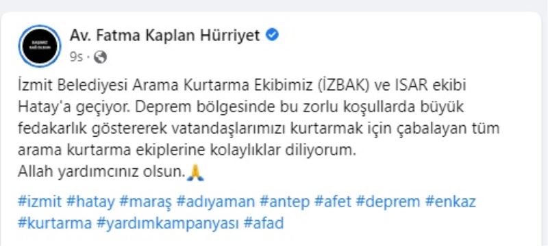 BAŞKAN HÜRRİYET: İZBAK VE İ.S.A.R EKİBİNE KOLAYLIKLAR DİLİYORUM