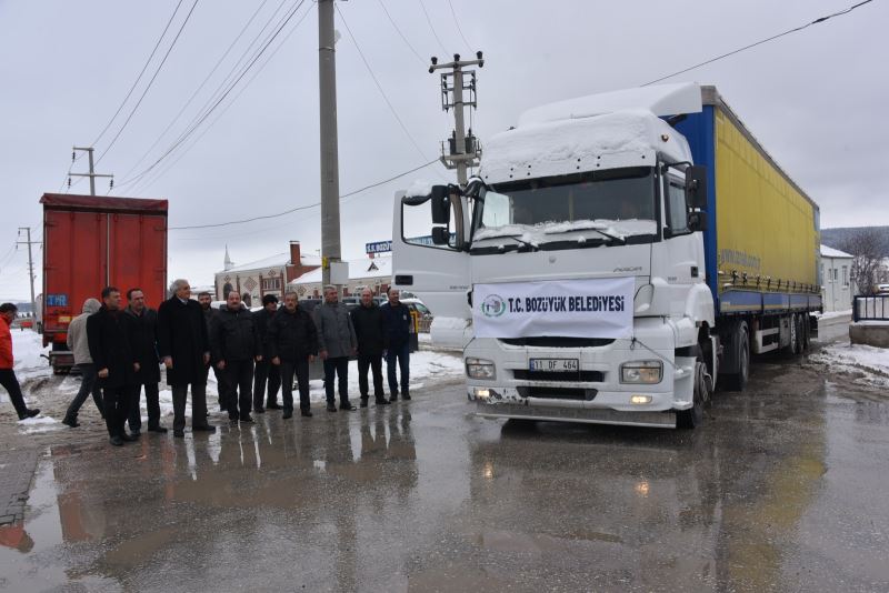 BOZÜYÜK BELEDİYESİ 4. YARDIM TIRI YOLA ÇIKTI
