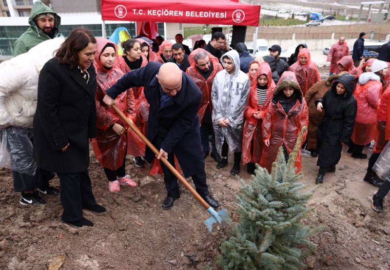 Keçiören’deki Deprem Şehitleri Hatıra Ormanı fidanla buluştu