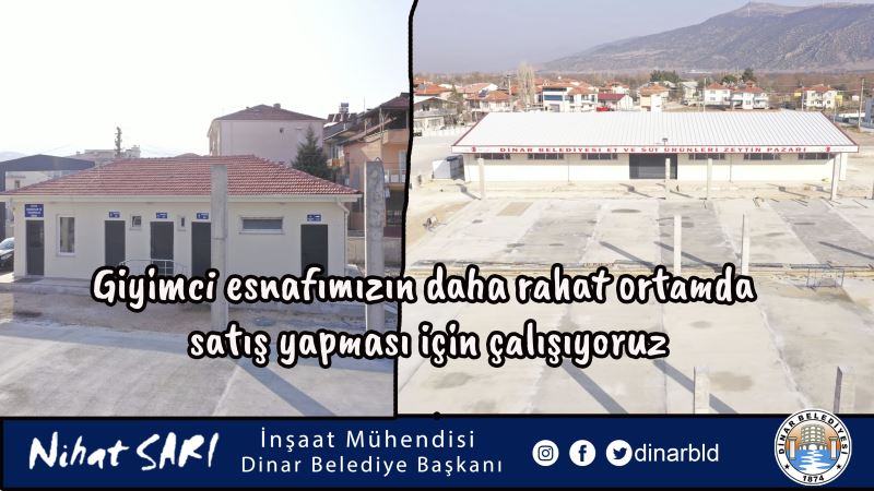 Giyimci esnafımızın daha rahat ortamda satış yapması için çalışıyoruz