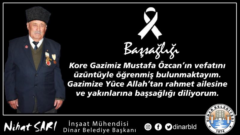 Belediye Başkanımız Nihat Sarı’dan Kore Gazimiz için Başsağlığı Mesajı