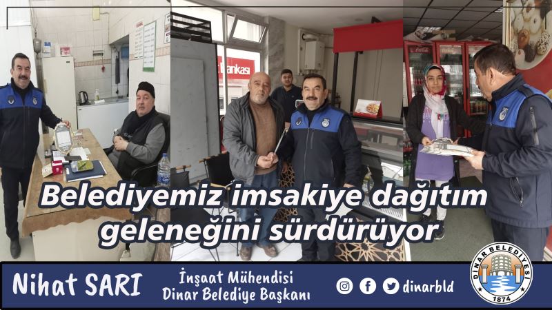 Belediyemiz imsakiye dağıtım geleneğini sürdürüyor