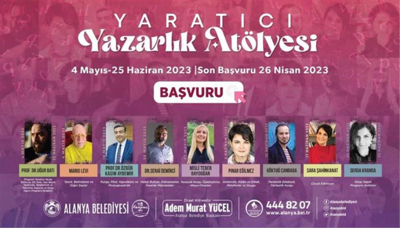 ALANYA BELEDİYESİ YARATICI YAZARLIK ATÖLYESİ BAŞVURULARI BAŞLADI