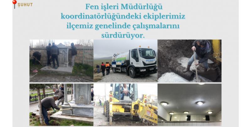 Fen işleri Müdürlüğü koordinatörlüğündeki ekiplerimiz ilçemiz genelinde çalışmalarını sürdürüyor.
