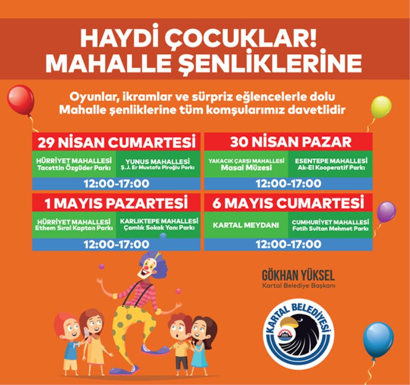 KARTALLI ÇOCUKLAR MAHALLE ŞENLİKLERİNDE BULUŞUYOR