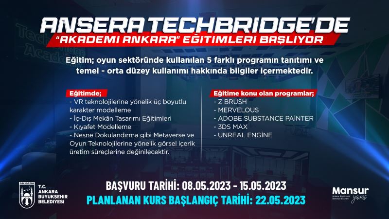 ANKARA BÜYÜKŞEHİRDEN “OYUN VE METAVERSE TEKNOLOJİLERİ TASARIM EĞİTİMİ”