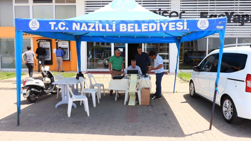 Nazilli’de hizmette sınır yok   MOBİL VEZNE ARACI SANAYİ ESNAFI İÇİN MESAİ YAPACAK