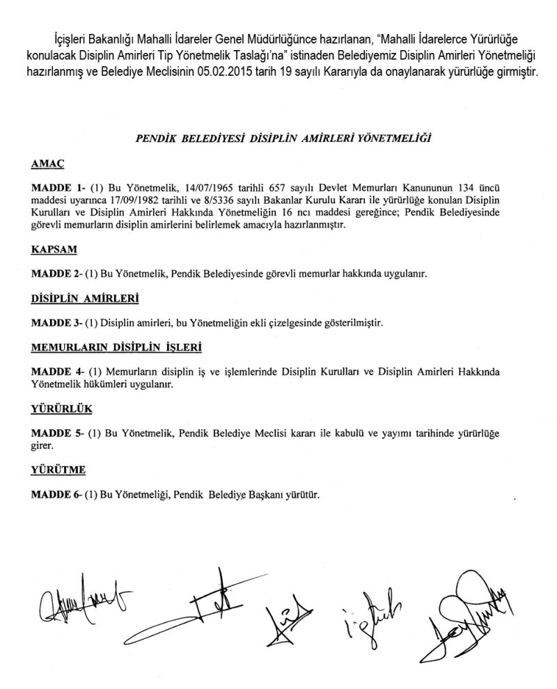 Disiplin Amirleri Yönetmeliği