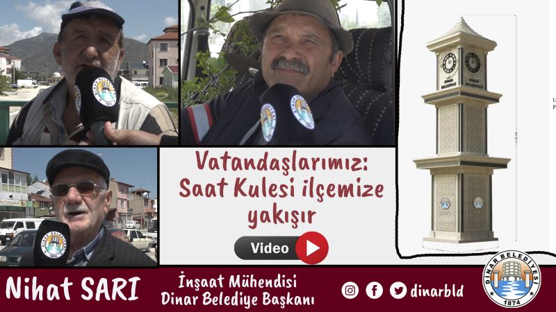 Vatandaşlarımız: Saat Kulesi ilçemize yakışır