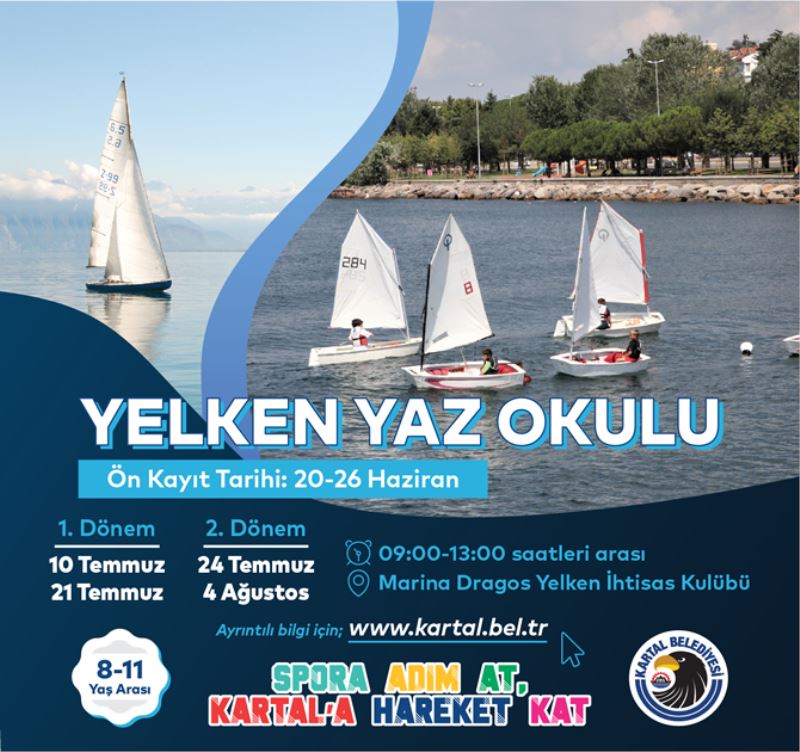 KARTAL BELEDİYESİ YELKEN YAZ OKULU KAYITLARI BAŞLADI