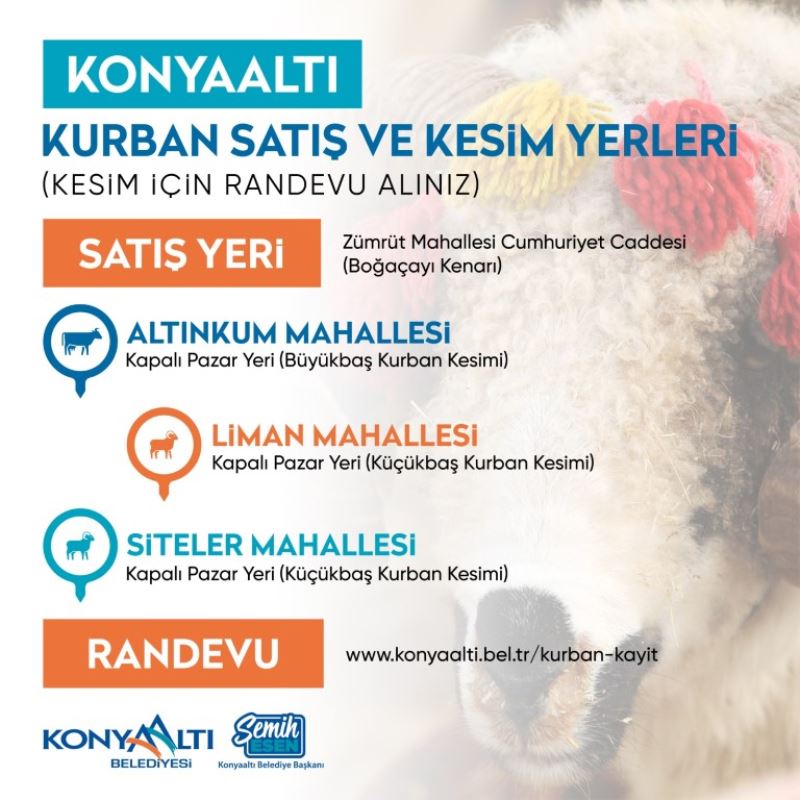 Konyaaltı kurban satış ve kesim yerleri