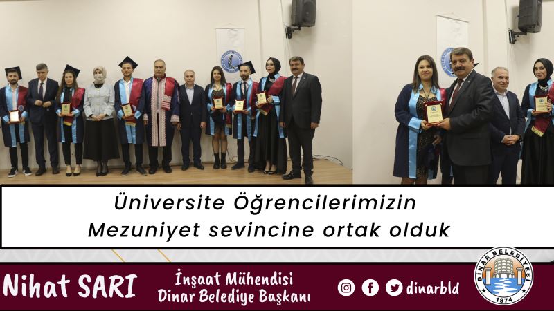 Belediye Başkanımız Nihat Sarı, Üniversite Öğrencilerimizin Mezuniyet sevincine ortak oldu
