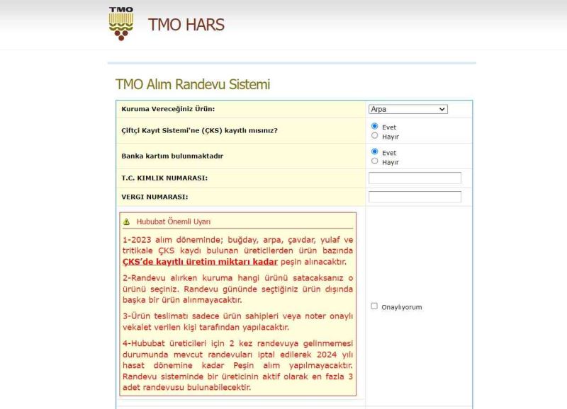 Toprak Mahsulleri Ofisi Arpa ve Buğday Alımına Başladı.