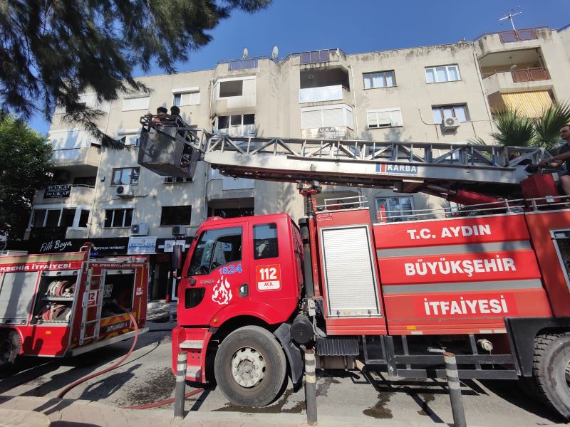 AYDIN BÜYÜKŞEHİR BELEDİYESİ İTFAİYESİ FACİAYI ÖNLEDİ