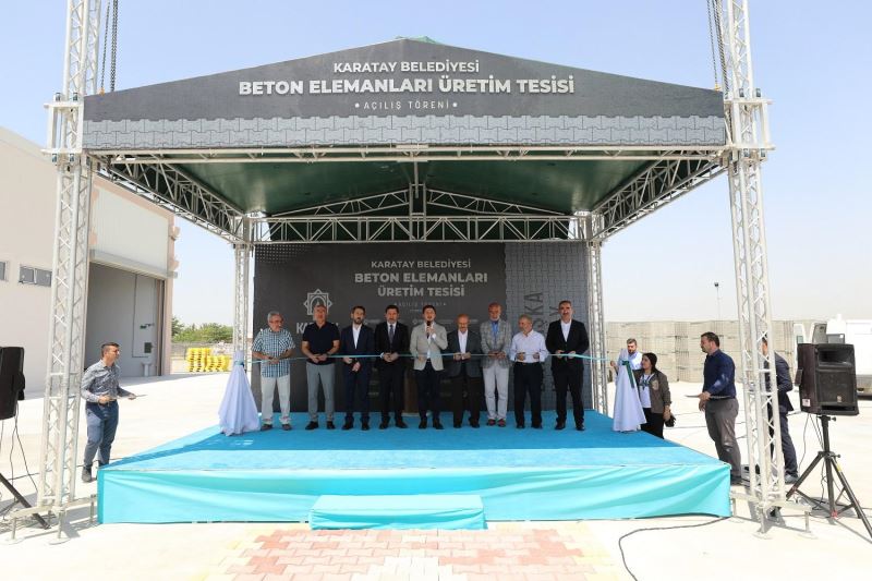 KARATAY BELEDİYESİ BETON ELEMANLARI ÜRETİM TESİSİ AÇILDI