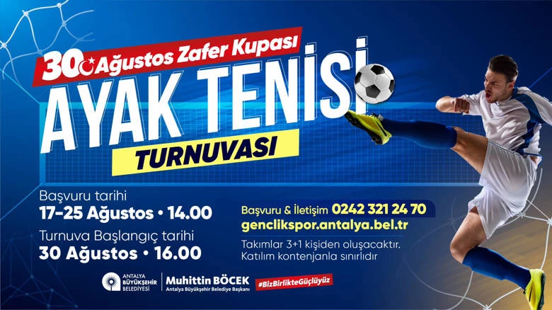 Büyükşehir’den Zafer Bayramı’na özel ayak tenisi turnuvası