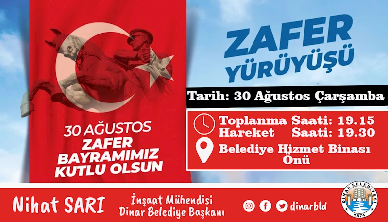 Zafer Yürüyüşümüz 30 Ağustos’ta gerçekleşecek