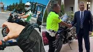 MOTOSİKLETLİ GENCE VERDİĞİ NASİHATLE GÜNDEM OLMUŞTU.. O POLİSE SÜRPRİZ