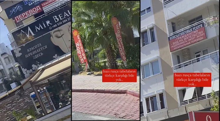 RUSÇA TABELA VAR TÜRKÇE KARŞILIĞI YOK.. ANTALYA ARTIK ‘KÜÇÜK RUSYA’