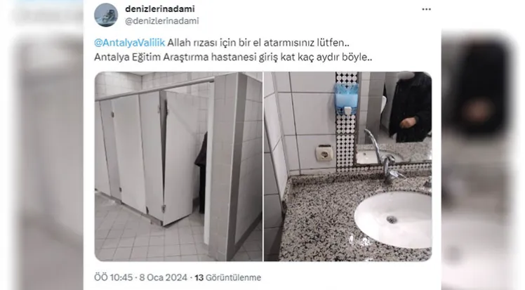 ANTALYA EĞİTİM ARAŞTIRMA’DA TUVALETLER İSYAN ETTİRDİ