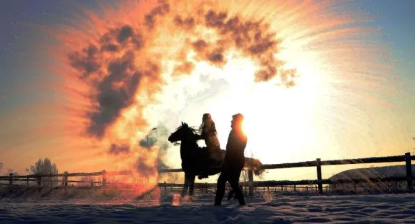 ERZURUM’DA SOĞUK HAVADA SICAK SU İLE GÖRSEL ŞÖLEN