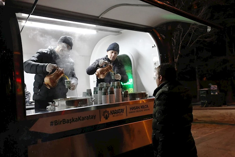 KARATAY BELEDİYESİ’NDEN SOĞUK HAVADA SICAK ÇORBA İKRAMI