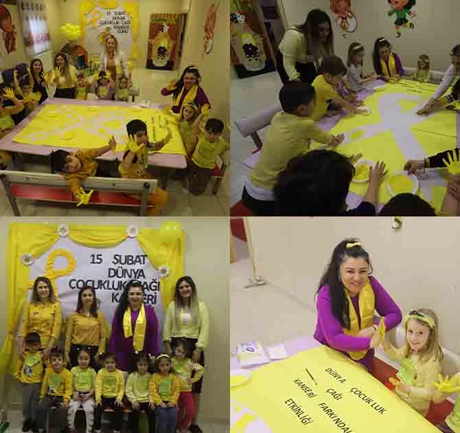 KREŞLİ ÖĞRENCİLERDEN, KANSERLE MÜCADELE EDEN MİNİK KAHRAMANLARA ‘SARI’ DESTEK
