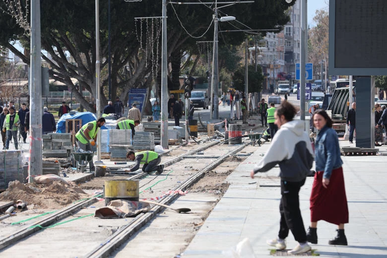 Nostalji tramvay hattında çalışmalar hızla ilerliyor