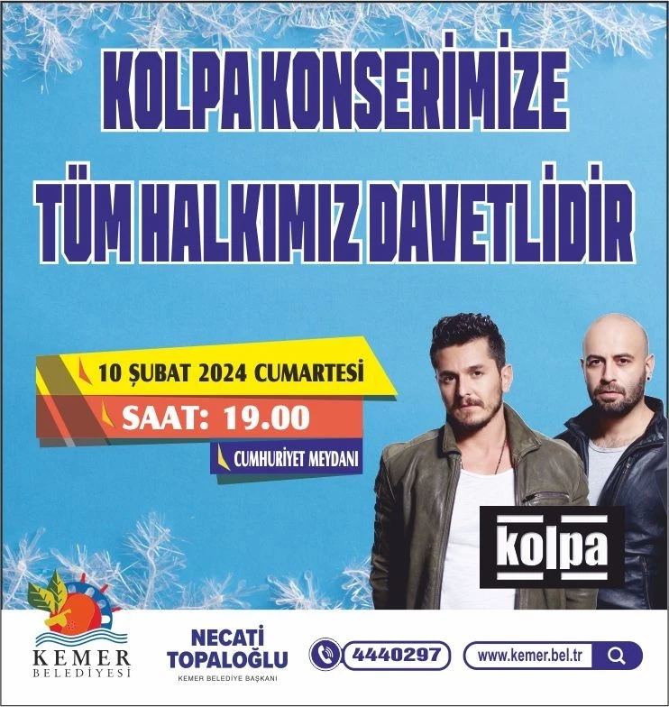 Kolpa Kemer’de konser verecek