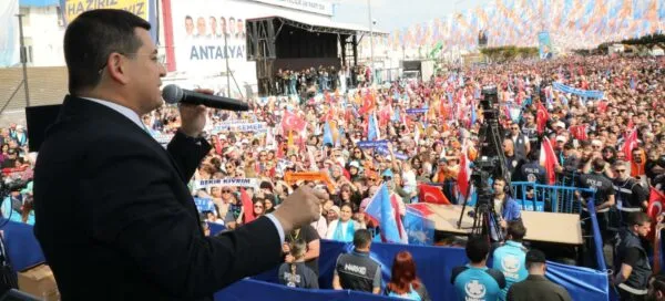 TÜTÜNCÜ ANTALYA MİTİNGİNDE KONUŞTU.. ‘ALTIN ÇAĞINA HAZIRIZ’