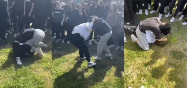 ANTALYA’DA YİNE LİSELİ KIZLAR YİNE SOKAK DÖĞÜŞÜ.. ARKADAŞLARI İZLEDİ