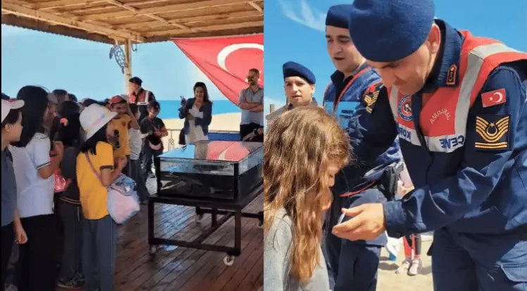 JANDARMA SAHİLDE BAYRAM TEMİZLİĞİ YAPTI