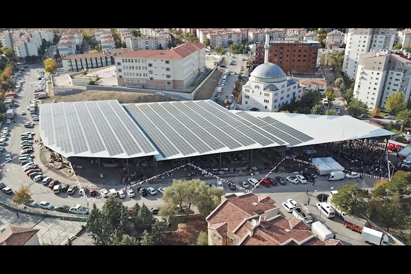 Yenimahalle Çevreci Pazarları Elektrik Üretiyor