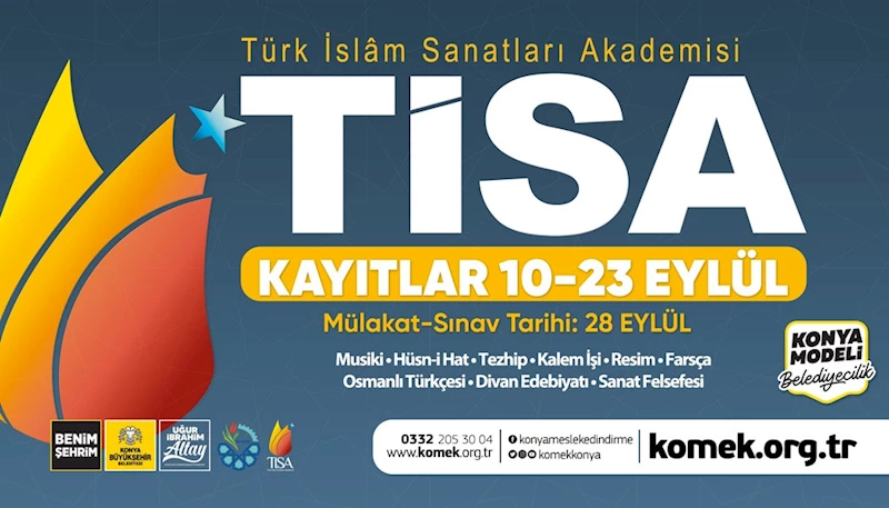 KONYA BÜYÜKŞEHİR BELEDİYESİ TÜRK-İSLAM SANATLARI AKADEMİSİ’NDE KAYIT HEYECANI BAŞLIYOR