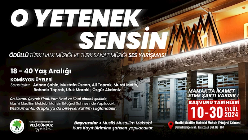 Mamak Belediyesi Ses Yarışması Düzenliyor