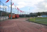 HASBAHÇE SPOR SAHASI’NDA TARTAN PİST VE YÜRÜYÜŞ YOLU ÇALIŞMALARI BAŞLADI