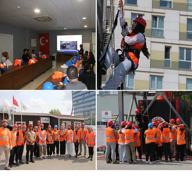 KARTAL BELEDİYESİ’NDEN SAĞLIK ÇALIŞANLARINA UYGULAMALI AFET VE KENTSEL ARAMA KURTARMA EĞİTİMİ